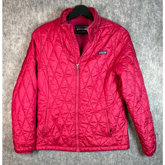 Patagonia Big Kids Girl Nano Puff Craft Pink Primaloft Diamond Quilt Jacket XXL - Picture 1 of 10
